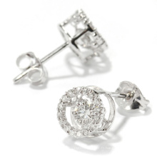 Bijoux en diamant à la danse à la mode 925 Boucles d&#39;oreille en argent